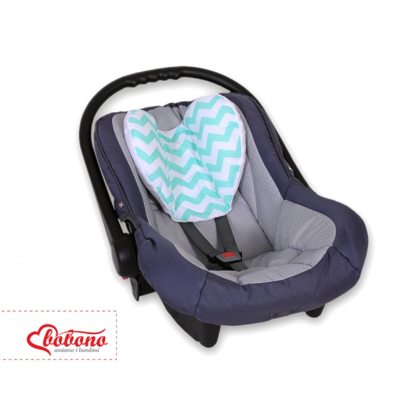 Doppelseitiges Baby Kopfstützkissen - Chevron minze