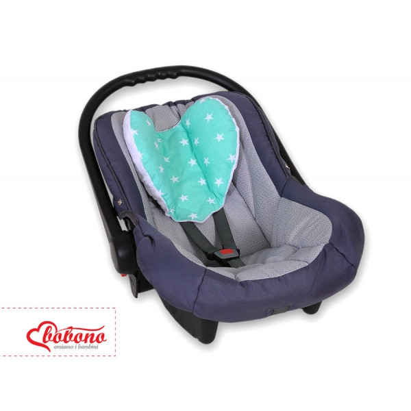 Doppelseitiges Baby Kopfstützkissen - Minze Sternchen