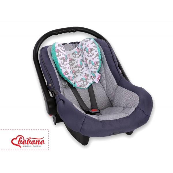 Doppelseitiges Baby Kopfstützkissen - Schaukelpferde