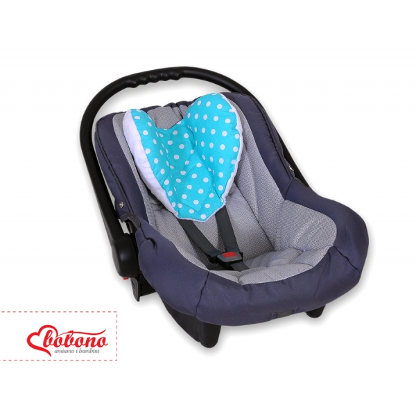 Doppelseitiges Baby Kopfstützkissen - Türkis-Punktemuster