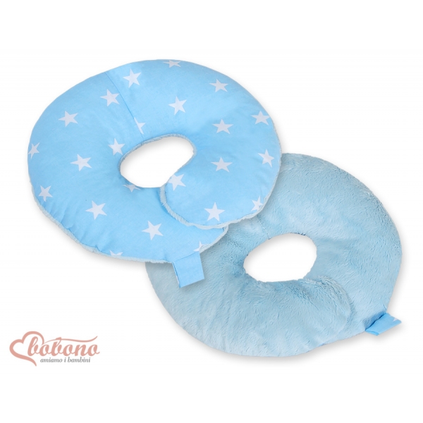 Doppelseitiges Baby Nackenstützkissen - Blaue Sternchen
