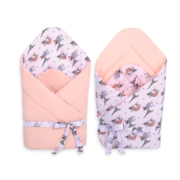 Doppelseitiges Baby Nestchen mit Schleife - little doggies