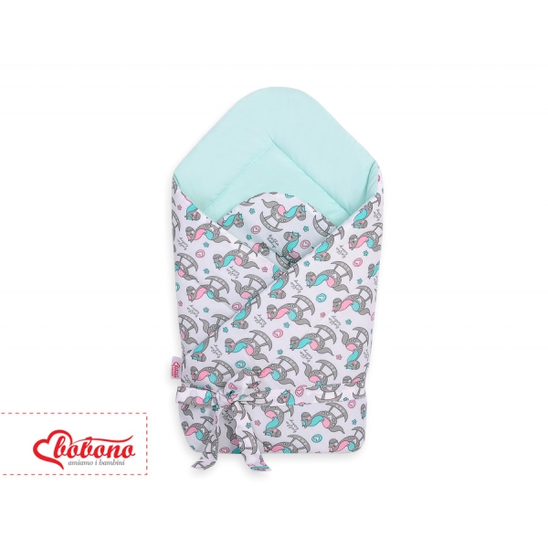 Doppelseitiges Baby Nestchen mit Schleife - Schaukelpferde