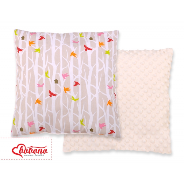 Doppelseitiges Kissen - Bäume beige