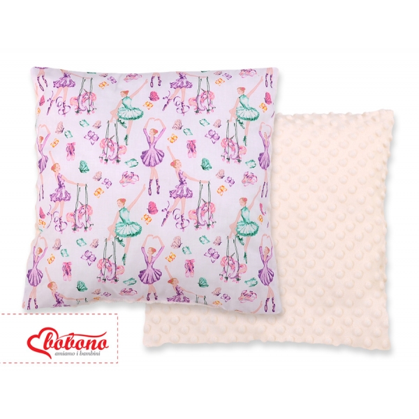Doppelseitiges Kissen - Ballerinen lila