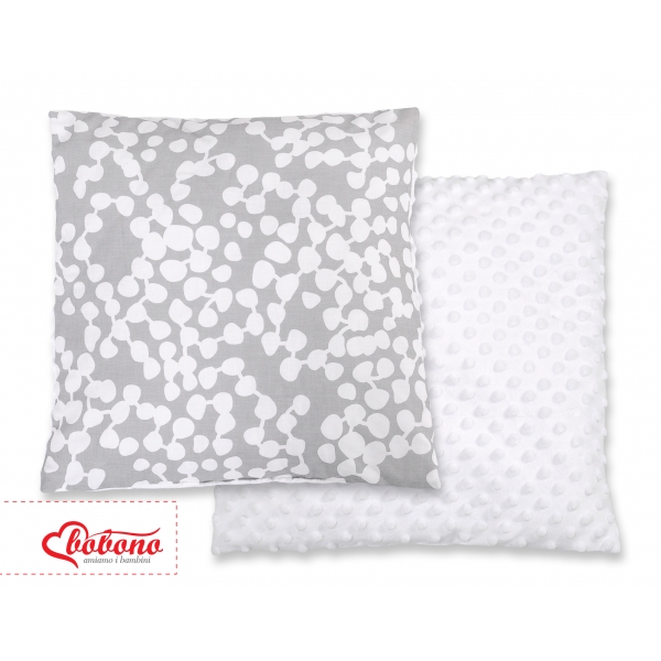 Doppelseitiges Kissen - Bubbles grau