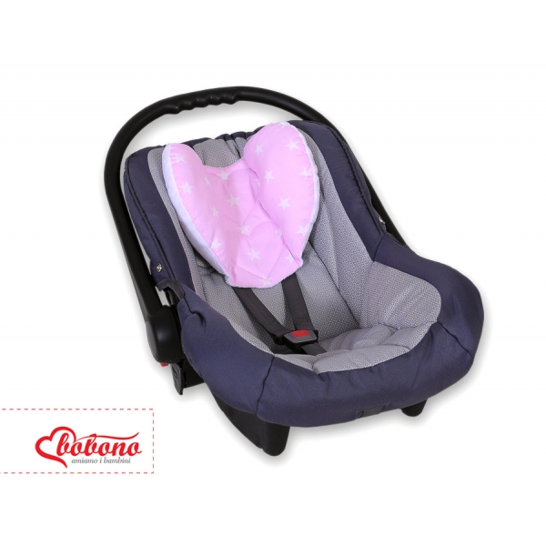 Doppelseitiges Kopfstützkissen Baby - Rosa Sternchen