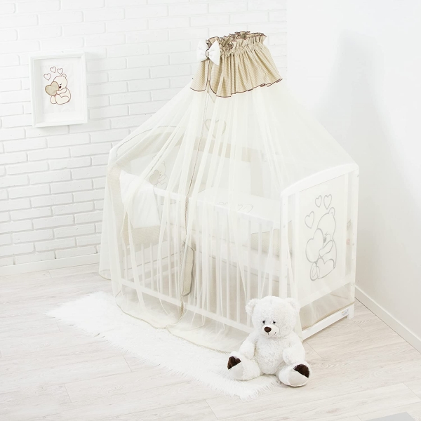Bettwäsche Set für Babybett 60x120 cm Dunkelbeige