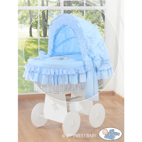 Bezug mit Stickerei Blau für Jungen
