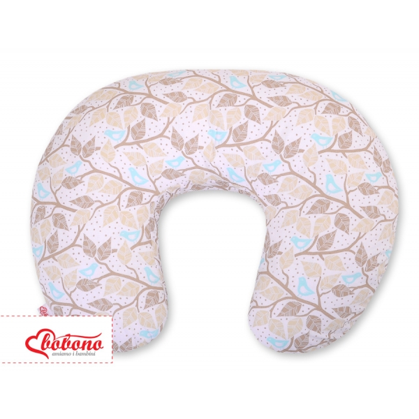 Ersatzbezug für Stillkissen -  beige Blätter