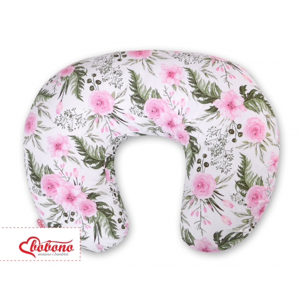 Ersatzbezug für Stillkissen -  rosa Blüten