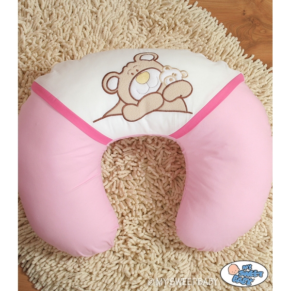 Ersatzbezug für Stillkissen - Teddy Bär Barnaba rosa