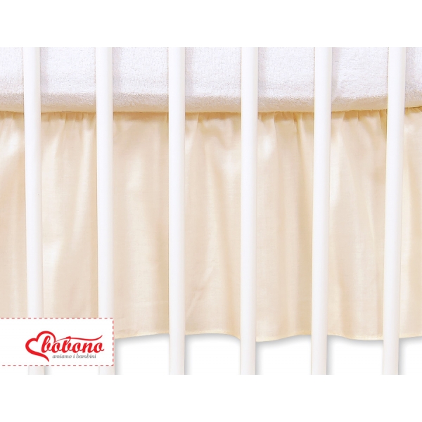 Fest gefaltete Rüsche 120x60cm - Hängende Herzen creme