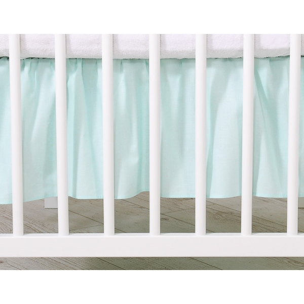 Fest gefaltete Rüsche Babybett 120x60cm - Little Prince/Princess minze