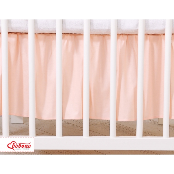 Fest gefaltete Rüsche Babybett 120x60cm - Little Prince/Princess puderrosa