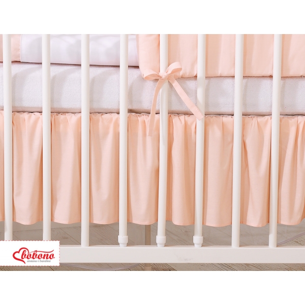 Fest gefaltete Rüsche Babybett 120x60cm - Little Prince/Princess puderrosa
