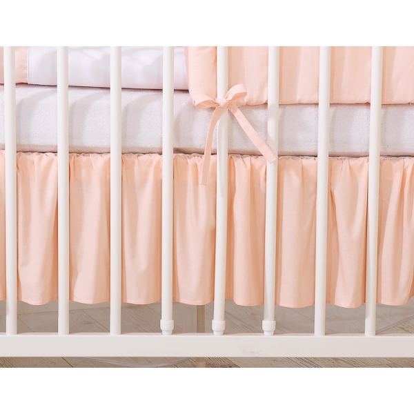 Fest gefaltete Rüsche Babybett 120x60cm - Little Prince/Princess puderrosa