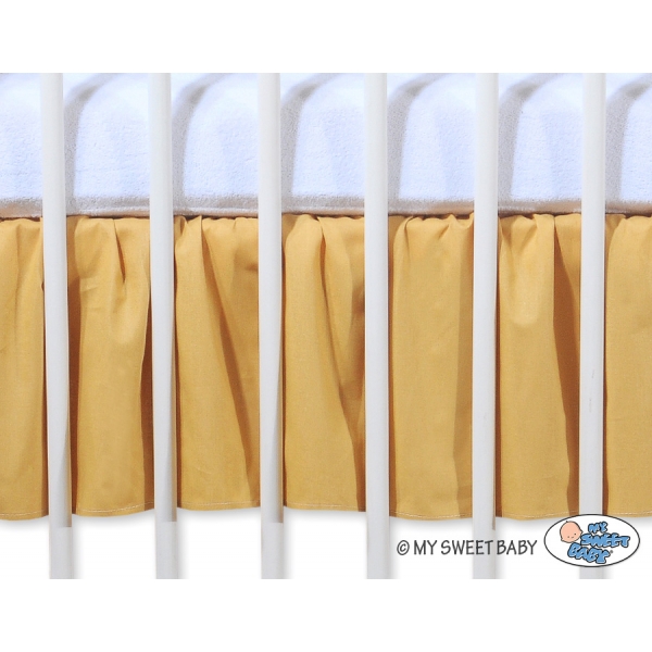 Fest gefaltete Rüsche Babybett 140x70cm - Teddy Bär Barnaba braun