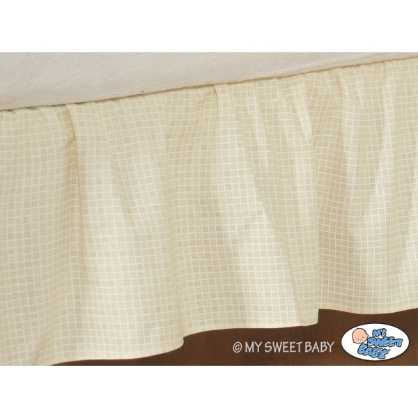 Fest gefaltete Rüsche für Gitterbett 60x120cm 120x60cm - Gute Nacht weiß