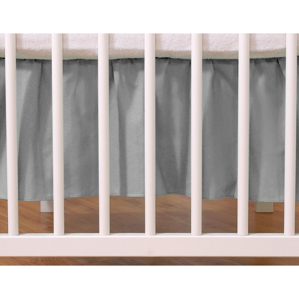 Fest gefaltete Rüsche Gitterbett 140x70 - Hängende Herzen anthrazit