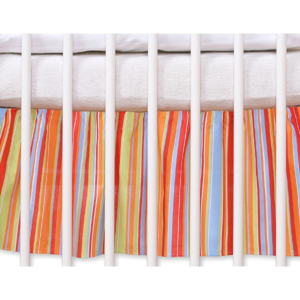 Fest gefaltete Rüsche - Hängende Herzen orange strips