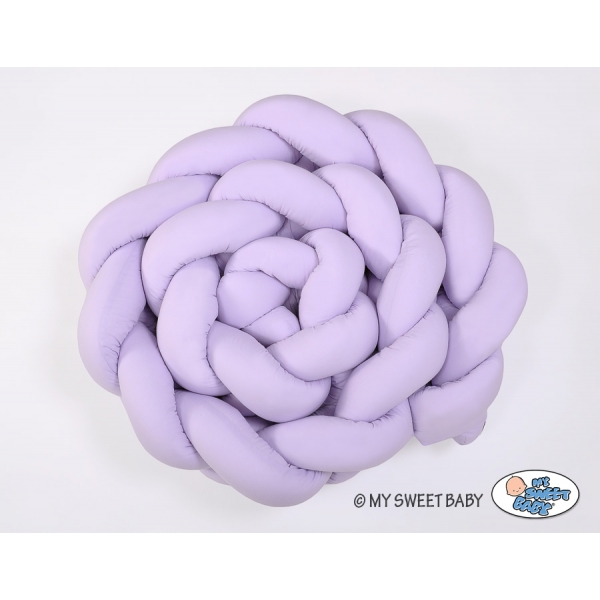 3.6m Knotenschlange Geflochtene Bettschlange Babybett XXL - lila