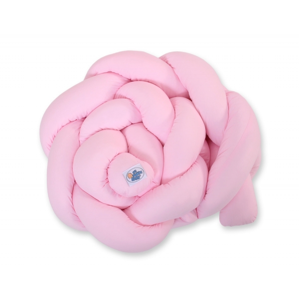 Geflochtene Bettschlange rosa pink für Baby Babybett