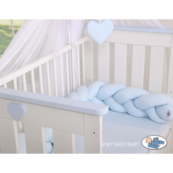 Geflochtene Bettschlange für Junge Babybett - blau Kinderbett