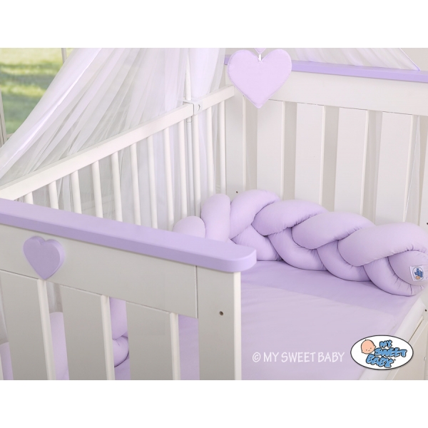 Geflochtene Bettschlange für Babybett-lila
