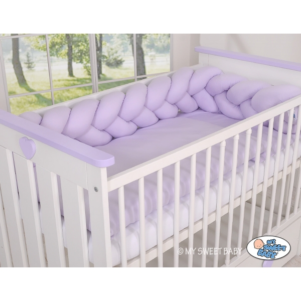 Geflochtene Bettschlange für Babybett-lila