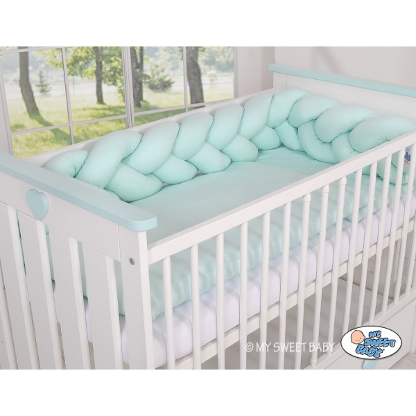 Geflochtene Bettschlange für Babybett-minze
