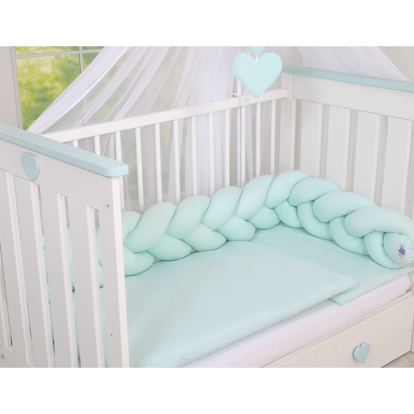 Geflochtene Bettschlange für Babybett-minze