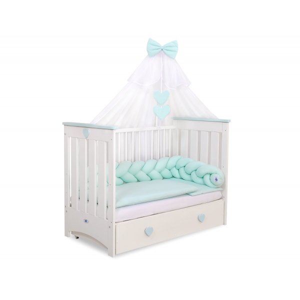 Geflochtene Bettschlange für Babybett-minze