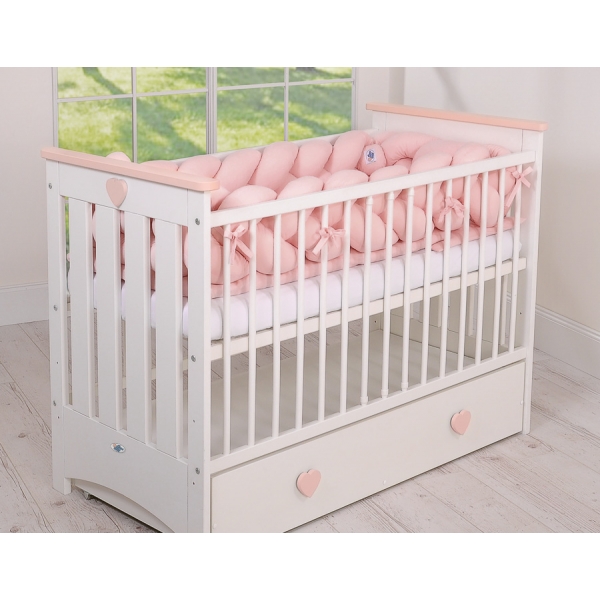 Babybett Bettschlange altrosa
