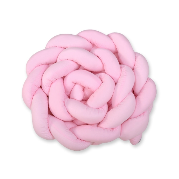 Geflochtene Bettschlange für Babybett XXL 360cm - rosa pink für Mädchen
