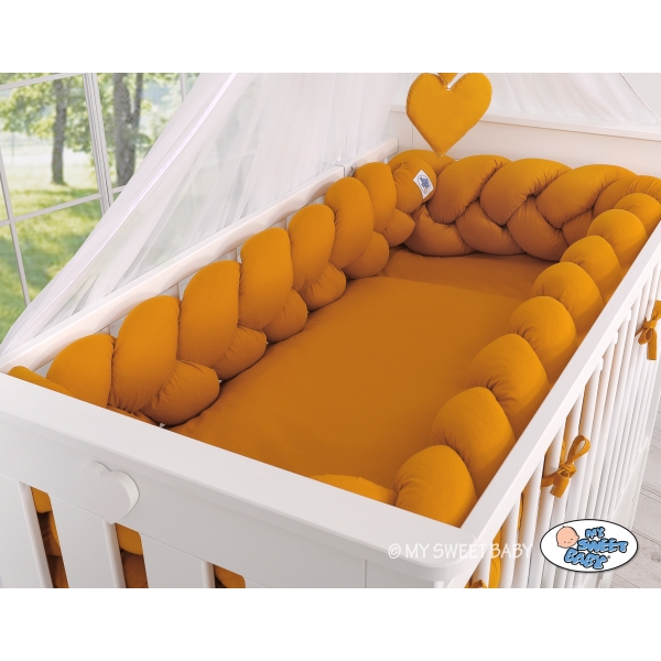Honiggelb Senfgelb Zopfschlange für Babybett