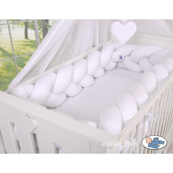 Weiß Bettschlange für Babybett