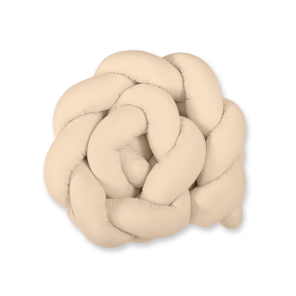 Geflochtene Kopfschutz Bettschlange für Babybett - beige