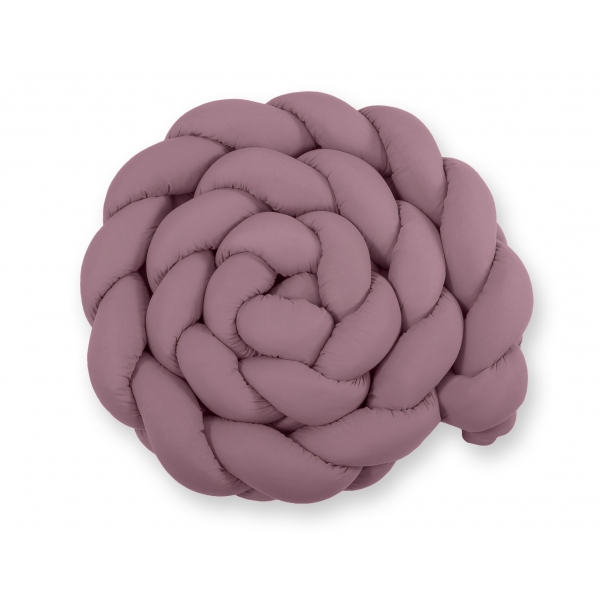 Geflochtene Bettschlange Kopfschutz für Babybett XXL- pastellviolett