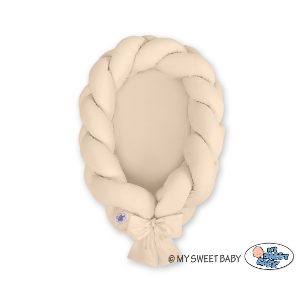Geflochtenes Babynestchen 2 in 1 Bettumrandung - beige