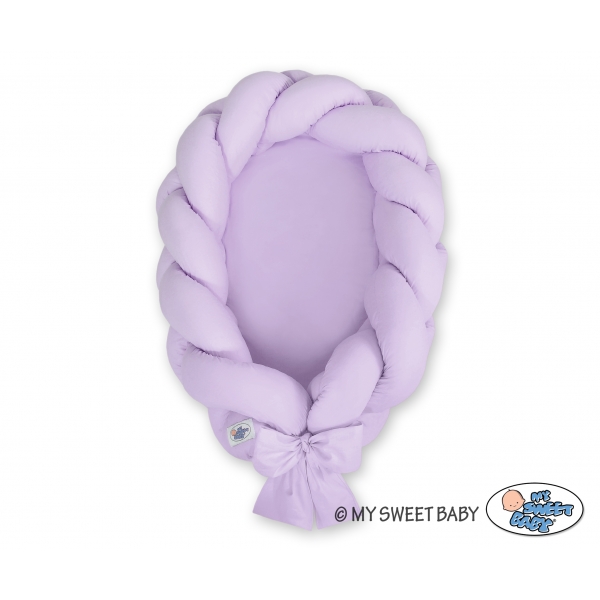 Babynest Geflochten 2 in 1 Bettumrandung - lila