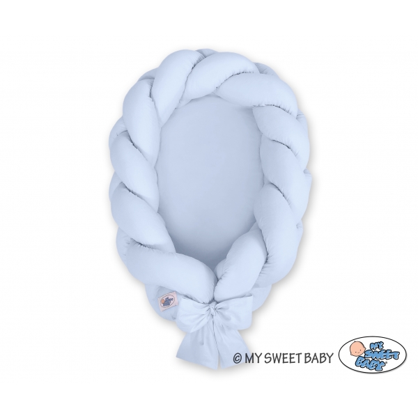 Babynestchen Geflochten 2 in 1 Bettumrandung - blau