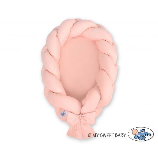 Zopf Babynestchen 2 in 1 Bettumrandung - puderrosa