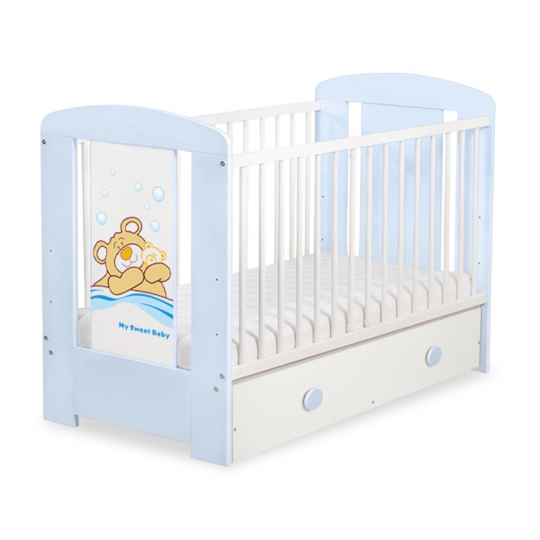 Gitterbett 120x60cm Teddy Bär Barnaba mit Schublade MAXI