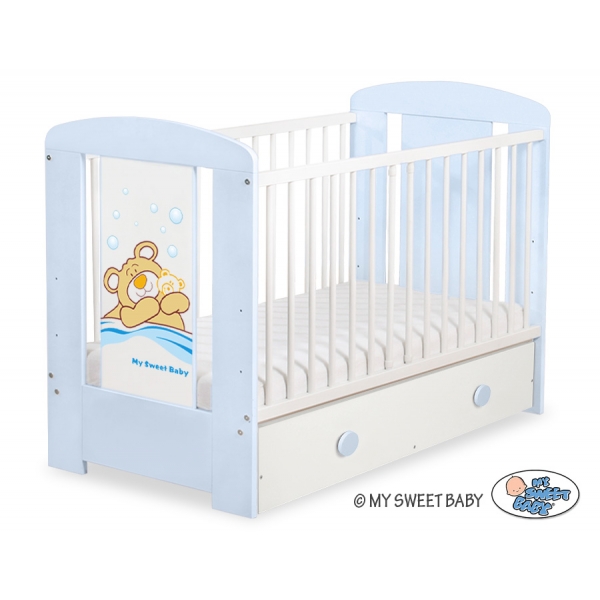 Gitterbett 120x60cm Teddy Bär Barnaba mit Schublade MAXI