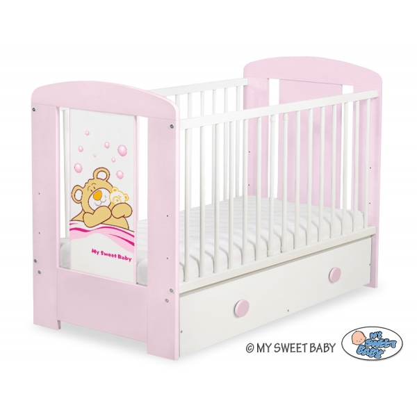 Gitterbett 120x60cm Teddy Bär Barnaba mit Schublade MAXI