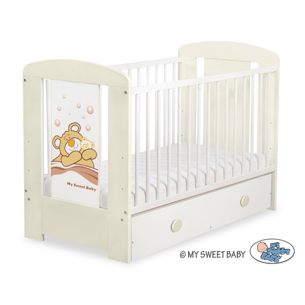 Gitterbett 120x60cm Teddy Bär Barnaba mit Schublade MAXI