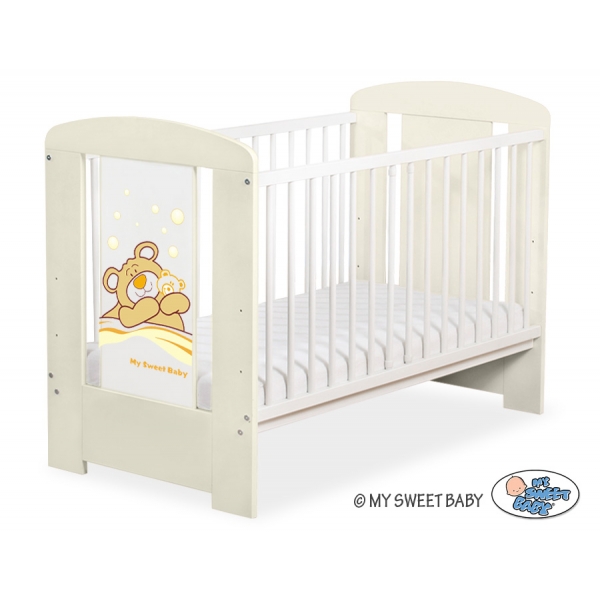 Gitterbett Creme 120x60cm Teddy Bär Barnaba nr 5005-10-804