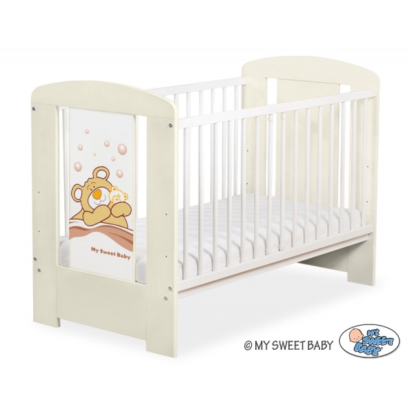 Gitterbett Creme 120x60cm Teddy Bär Barnaba nr 5005-10-805