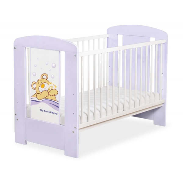Gitterbett Lila 120x60cm Teddy Bär Barnaba nr 5005-09-801